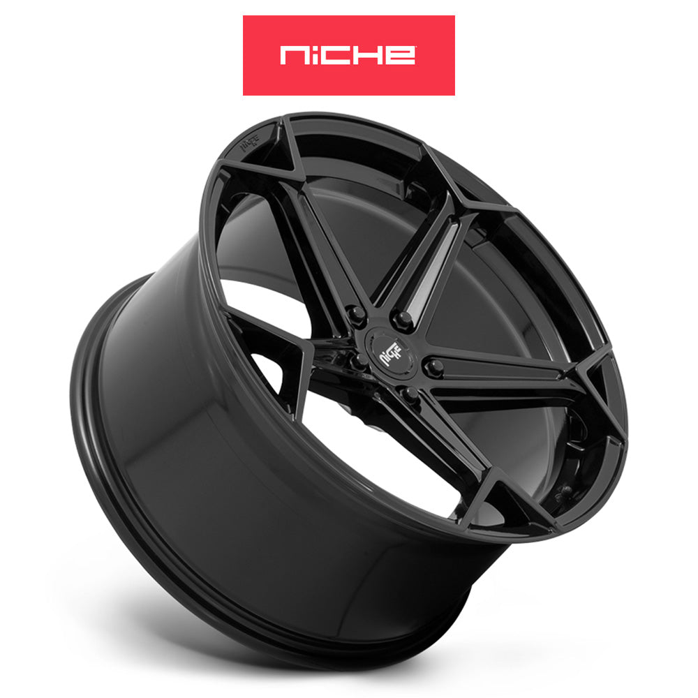 テスラモデルＹ用 ニッチ アロー 20x10.5J ET 40 フロント&リア グロスブラック ホイール４本セット　Niche ARROW 20X10.5 5X4.5 72 BL 40MM (消費税、送料込み)