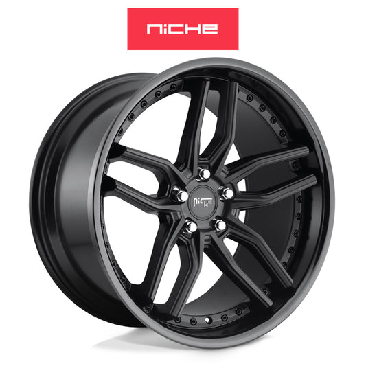 ホンダ シビック　タイプＲ(Honda Civic Type-R)用 ニッチ メソッド 19x8.5J ET 35 フロント&リア グロスブラック マットブラック ホイール４本セット Niche METHOS 19X8.5 5X120 72 BLD +35 (送料無料)