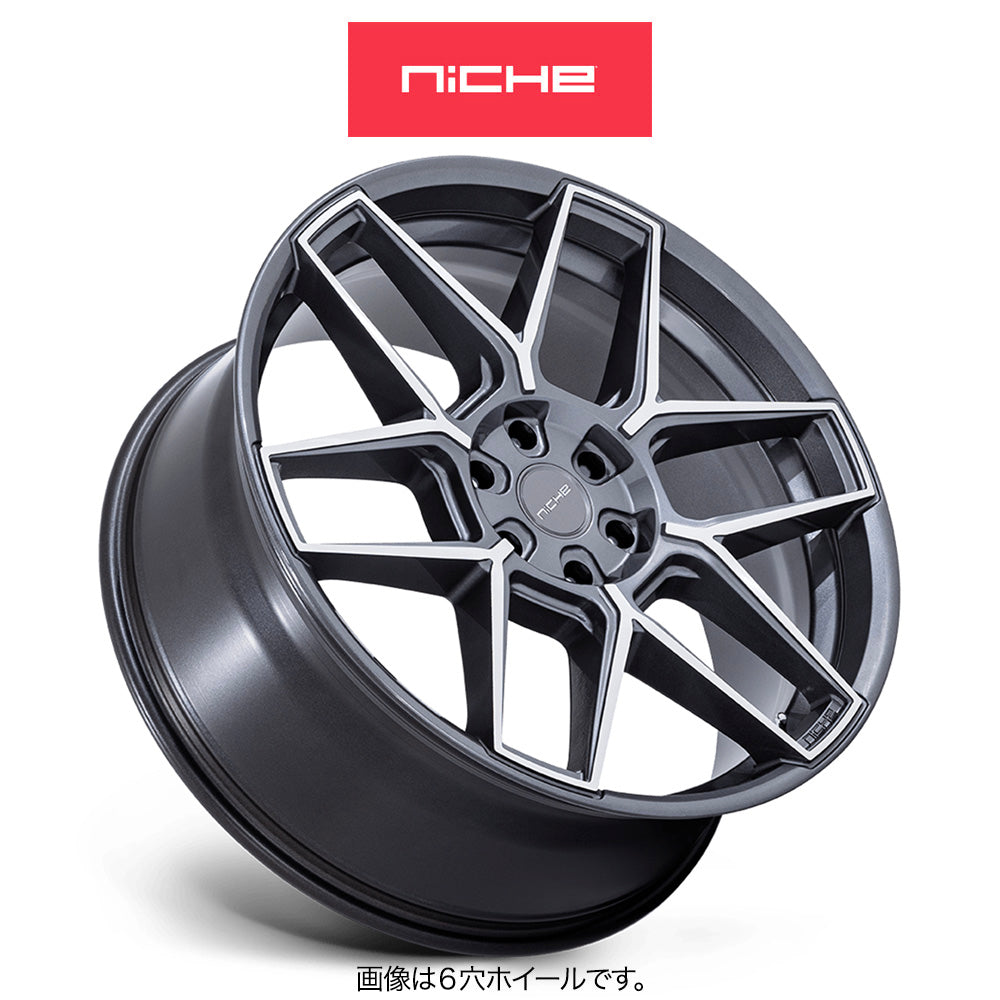 テスラモデルＹ用 ニッチ ライズ 20x9J ET 35 フロント、リア アンスラサイト マシンドフェイス ホイール４本セット (消費税、送料込み)