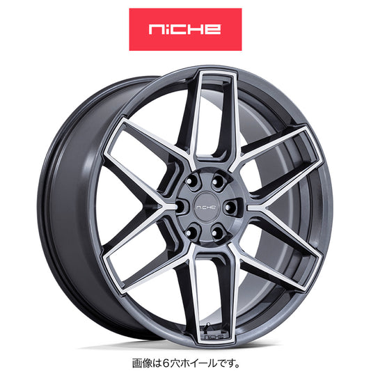 日産 ＧＴ－Ｒ用 ニッチ ライズ 20x9J ET 35 フロント、20x10.5 ET 38 リア アンスラサイト マシンドフェイス ホイール４本セット (消費税、送料込み)