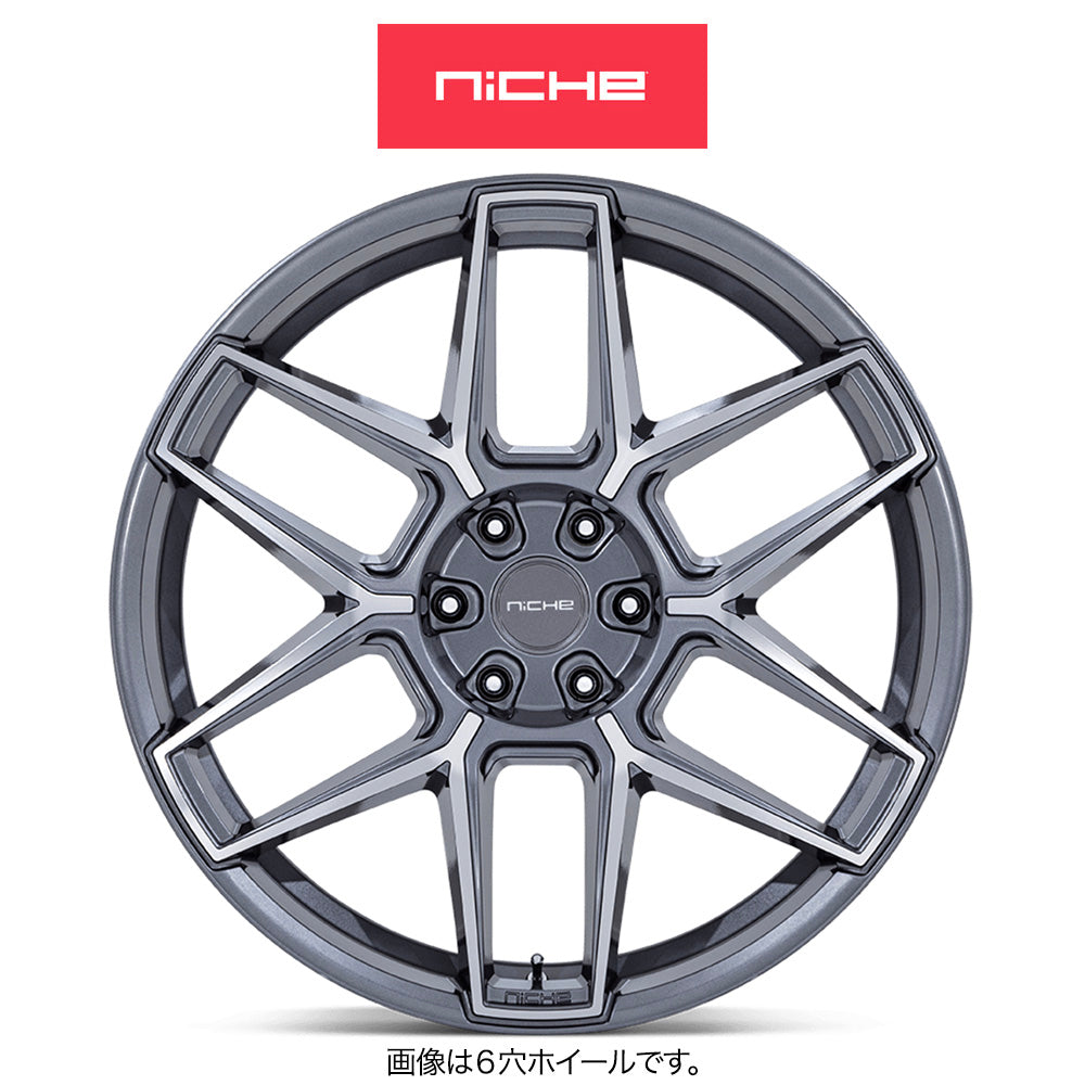 テスラモデルＹ用 ニッチ ライズ 20x9J ET 35 フロント、リア アンスラサイト マシンドフェイス ホイール４本セット (消費税、送料込み)
