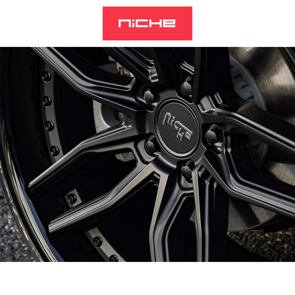 ホンダ シビック タイプＲ(Honda Civic Type-R)用 ニッチ メソッド 20x9J ET 35 フロント&リア グロスブラック マットブラック ホイール４本セット　Niche METHOS 20X9 5X120 72 BLD +35 (消費税、送料込み)