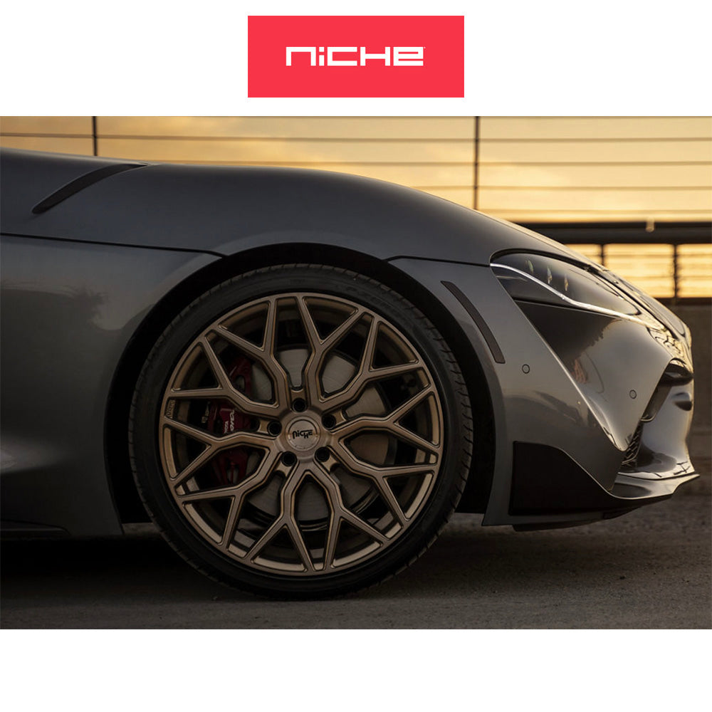 ホンダ シビック　タイプＲ(Honda Civic Type-R)用 ニッチ マザンティ 19x9.5J ET 35 フロント&リア グロスブラックブラッシュドフェイス ホイール４本セット Niche MAZZANTI 19X9.5 5X120 72 RBL 35MM (送料無料)