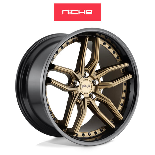 レクサス ＲＸ用 ニッチ メソッド 19x8.5J ET 35 フロント、リア マットブロンズブラックビードリング ホイール４本セット　Niche METHOS 19X8.5 5X4.5 72 ZDB +35 (消費税、送料込み)