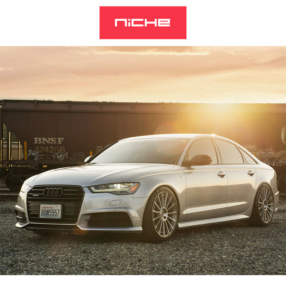 トヨタ GR スープラ用 ニッチ アマルフィ 20x9J ET 25 フロント、20x10.5 ET 40 リア プラチナム ホイール４本セット (消費税、送料込み)