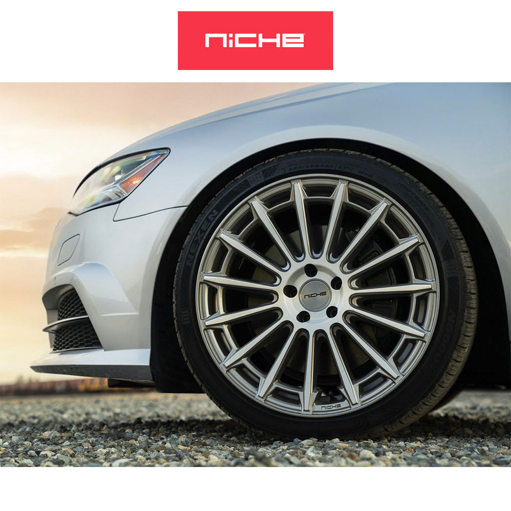 トヨタ GR スープラ用 ニッチ アマルフィ 20x9J ET 25 フロント、20x10.5 ET 40 リア プラチナム ホイール４本セット (消費税、送料込み)