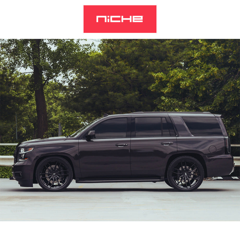 トヨタ ランドクルーザー用 ニッチ ヴォッソ 20x9J ET 20 フロント、リア グロスブラック ホイール４本セット　 Niche VOSSO 20X9 6X5.5 106.1 BL 20MM (消費税、送料込み)