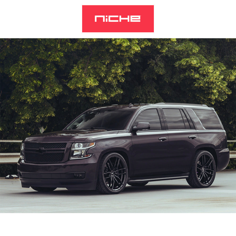 トヨタ ランドクルーザー用 ニッチ ヴォッソ 20x9J ET 20 フロント、リア グロスブラック ホイール４本セット　 Niche VOSSO 20X9 6X5.5 106.1 BL 20MM (消費税、送料込み)