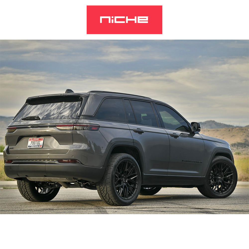 レクサス ＲＸ用 ニッチ ガマ 19x8.5J ET 35 フロント、リア グロス(艶あり)ブラックホイール４本セット　Niche GAMMA 19X8.5 5X4.5 72 BL +35 (消費税、送料込み)