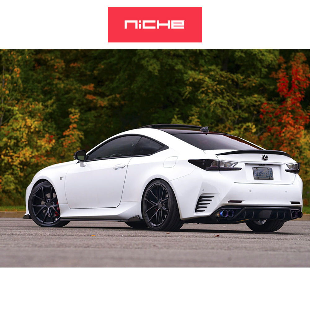 トヨタ プリウス(Toyota Prius)用 ニッチ ミサノ 17x8J ET 40 フロント&リア マットブラック ホイール４本セット　Niche MISANO 17X8 5X4.5 72 BD +40 (送料無料)