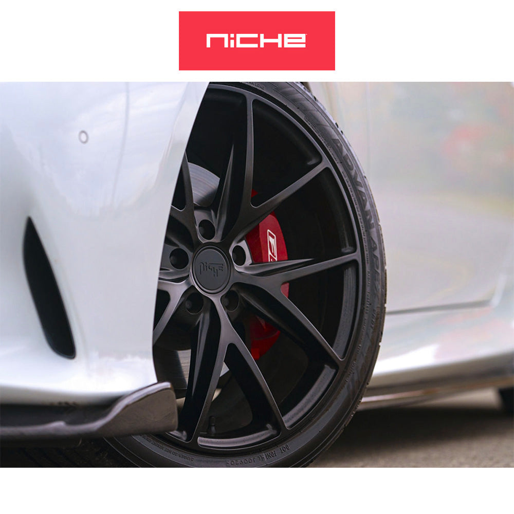 トヨタ プリウス(Toyota Prius)用 ニッチ ミサノ 17x8J ET 40 フロント&リア マットブラック ホイール４本セット　Niche MISANO 17X8 5X4.5 72 BD +40 (送料無料)