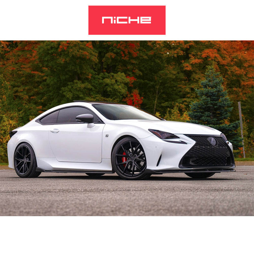 トヨタ プリウス(Toyota Prius)用 ニッチ ミサノ 17x8J ET 40 フロント&リア マットブラック ホイール４本セット　Niche MISANO 17X8 5X4.5 72 BD +40 (送料無料)
