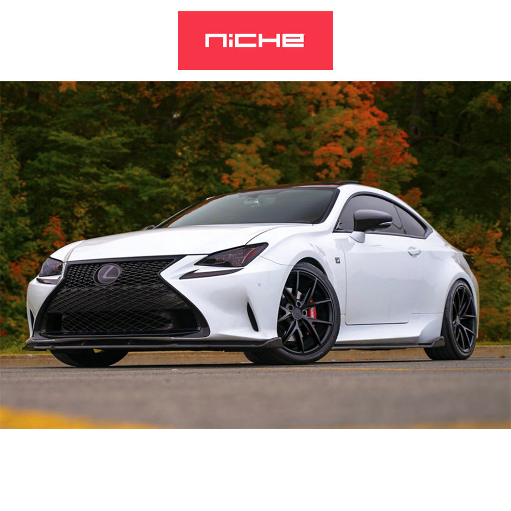 トヨタ プリウス(Toyota Prius)用 ニッチ ミサノ 17x8J ET 40 フロント&リア マットブラック ホイール４本セット　Niche MISANO 17X8 5X4.5 72 BD +40 (送料無料)