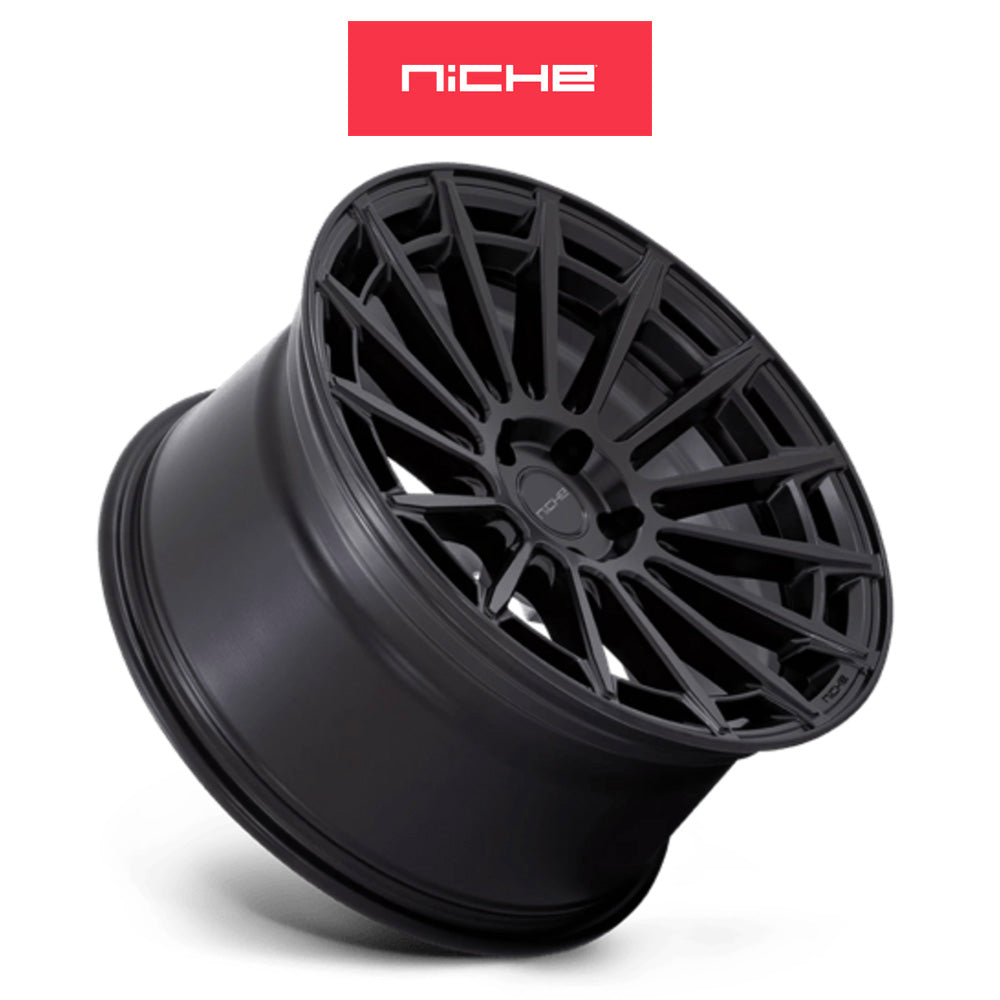 ホンダ シビック　タイプＲ(Honda Civic Type-R)用 ニッチ アマルフィ 20x9J ET 35 フロント&リア マットブラック ホイール４本セット Niche AMALFI 20X9 5X120 72 BD +35 (送料無料)