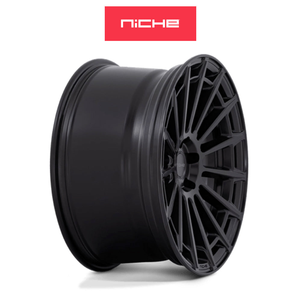 ホンダ シビック　タイプＲ(Honda Civic Type-R)用 ニッチ アマルフィ 20x9J ET 35 フロント&リア マットブラック ホイール４本セット Niche AMALFI 20X9 5X120 72 BD +35 (送料無料)