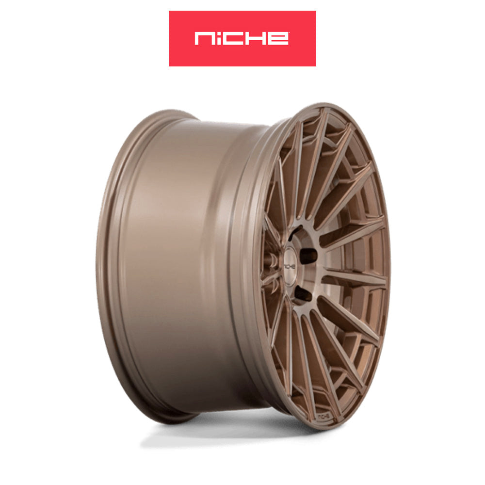 ホンダ シビック　タイプＲ(Honda Civic Type-R)用 ニッチ アマルフィ 20x9J ET 35 フロント&リア プラチナムブロンズ ホイール４本セット Niche AMALFI 20X9 5X120 72 BZBR +35 (送料無料)