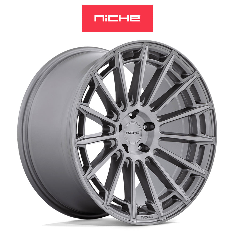ホンダ シビック　タイプＲ(Honda Civic Type-R)用 ニッチ アマルフィ 20x9J ET 35 フロント&リア プラチナム ホイール４本セット Niche AMALFI 20X9 5X120 72 GLR +35 (送料無料)