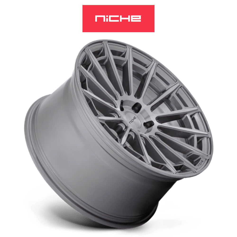 ホンダ シビック　タイプＲ(Honda Civic Type-R)用 ニッチ アマルフィ 20x9J ET 35 フロント&リア プラチナム ホイール４本セット Niche AMALFI 20X9 5X120 72 GLR +35 (送料無料)