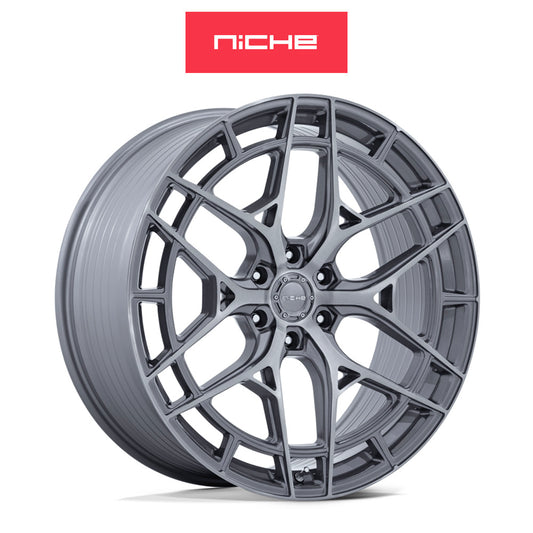 キャデラック エスカレード用 ニッチ アドリア 24x10J ET 20 フロント、リア プラチナム ブラッシュド フェイス フローフォーミング・アルミニウムホイール４本セット (消費税、送料込み)