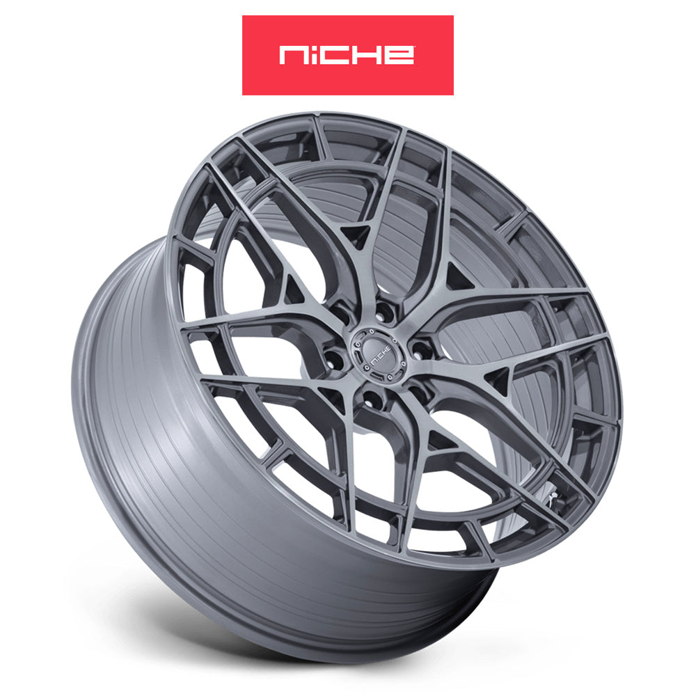 キャデラック エスカレード用 ニッチ アドリア 22x10J ET 20 フロント、リア プラチナム ブラッシュド フェイス フローフォーミング・アルミニウムホイール４本セット (消費税、送料込み)