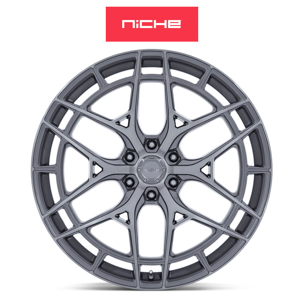 キャデラック エスカレード用 ニッチ アドリア 22x10J ET 20 フロント、リア プラチナム ブラッシュド フェイス フローフォーミング・アルミニウムホイール４本セット (消費税、送料込み)