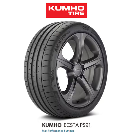 日産 ＧＴ－Ｒ用 クムホ エクスタ PS91 255/40ZR20フロント、285/35ZR20 リアマックスパフォーマンスサマータイヤ４本セット　KUMHO  ECSTA PS91 Max Performance Summer for Nissan GT-R (送料無料)