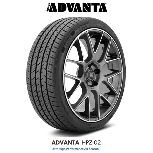 日産フェアレディＺ (Version S、 Version ST)用 アドバンタ HPZ-02 255/40ZR19フロント、275/35ZR19 リア オールシーズンタイヤ４本セット　ADVANTA  HPZ-02 Ultra High Performance All-Season for Nissan Z (送料無料)