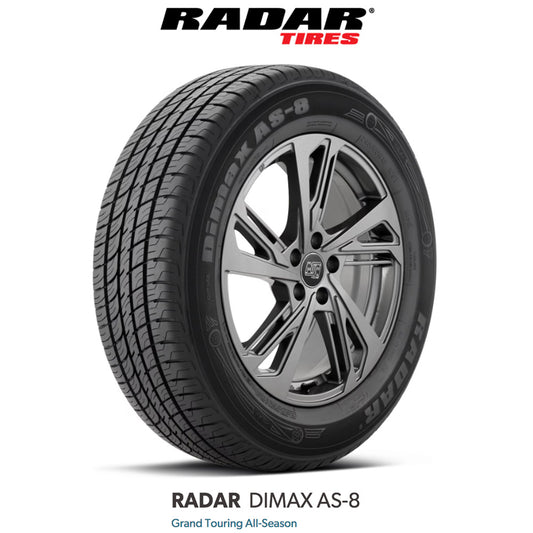 日産フェアレディＺ (Version S、 Version ST)用 レーダー DIMAX AS-8 255/40ZR19フロント、275/35ZR19 リア オールシーズンタイヤ４本セット　RADAR  DIMAX AS-8 Grand Touring All-Season for Nissan Z (送料無料)