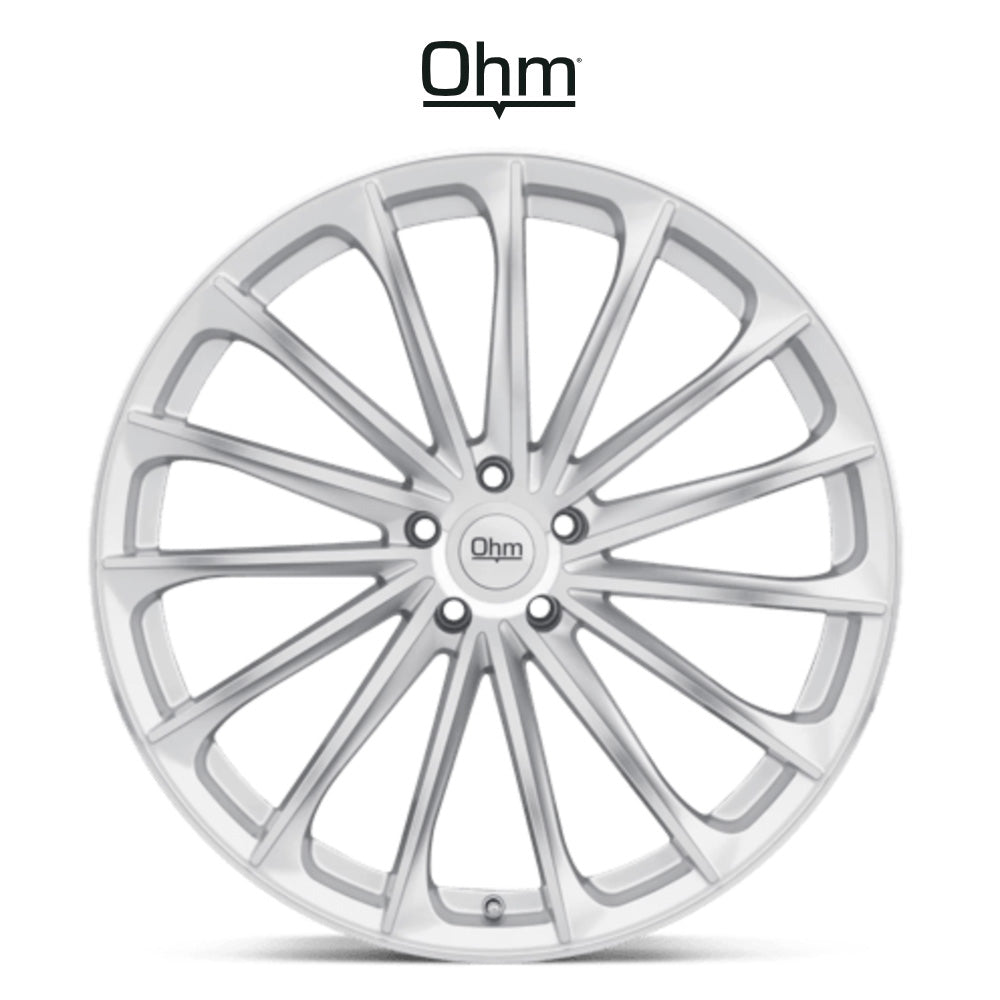 テスラ モデル３ (TESLA Model 3)用 OHM プロトン 17x7J シルバーミラーフェイス ホイール４本セット OHM Proton OMPTN OMPTN 17X7 5X4.5 SLV MIR-FC 50MM (送料無料)