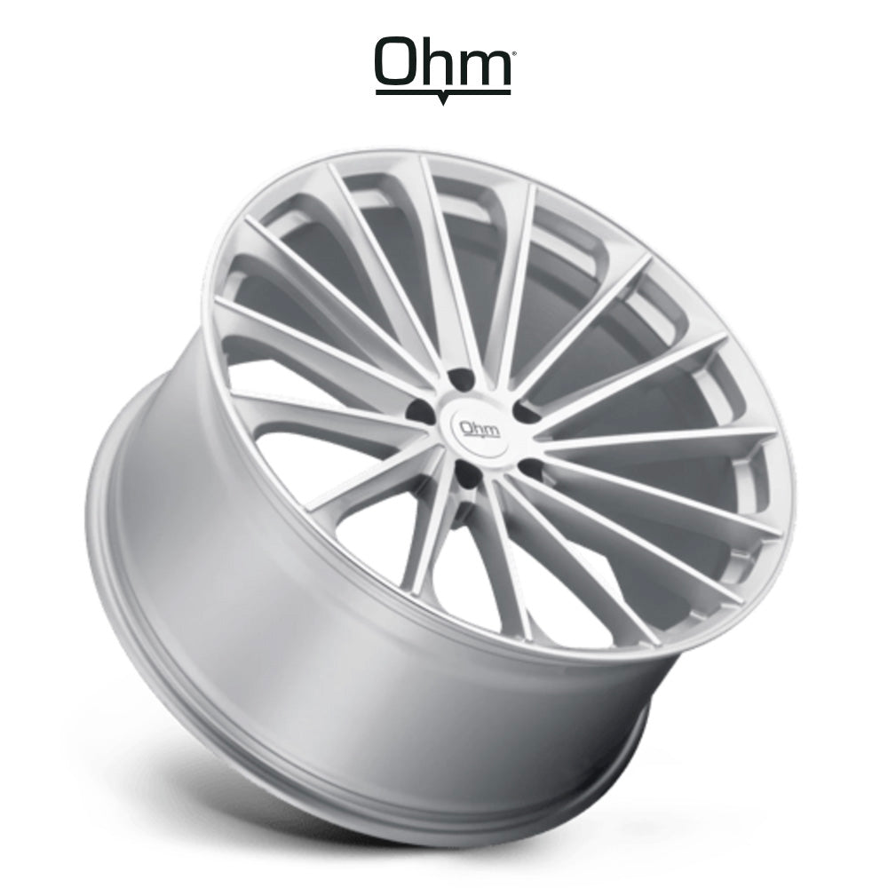 テスラ モデル３ (TESLA Model 3)用 OHM プロトン 17x7J シルバーミラーフェイス ホイール４本セット OHM Proton OMPTN OMPTN 17X7 5X4.5 SLV MIR-FC 50MM (送料無料)