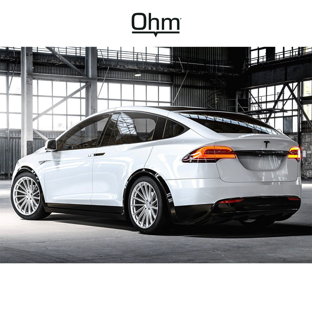 テスラ モデル３ (TESLA Model 3)用 OHM プロトン 17x7J シルバーミラーフェイス ホイール４本セット OHM Proton OMPTN OMPTN 17X7 5X4.5 SLV MIR-FC 50MM (送料無料)