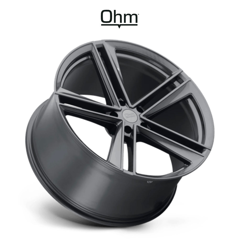 テスラ モデル３ (TESLA Model 3)用 OHM ライトニング 18x8.5J グロスガンメタル ホイール４本セット OHM Lightning OMLTG 18X8.5 5X120 G-GNMTL 30MM (送料無料)