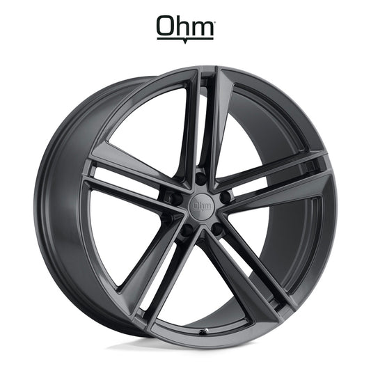 テスラ モデル３ (TESLA Model 3)用 OHM ライトニング 18x8.5J グロスガンメタル ホイール４本セット OHM Lightning OMLTG 18X8.5 5X120 G-GNMTL 30MM (送料無料)