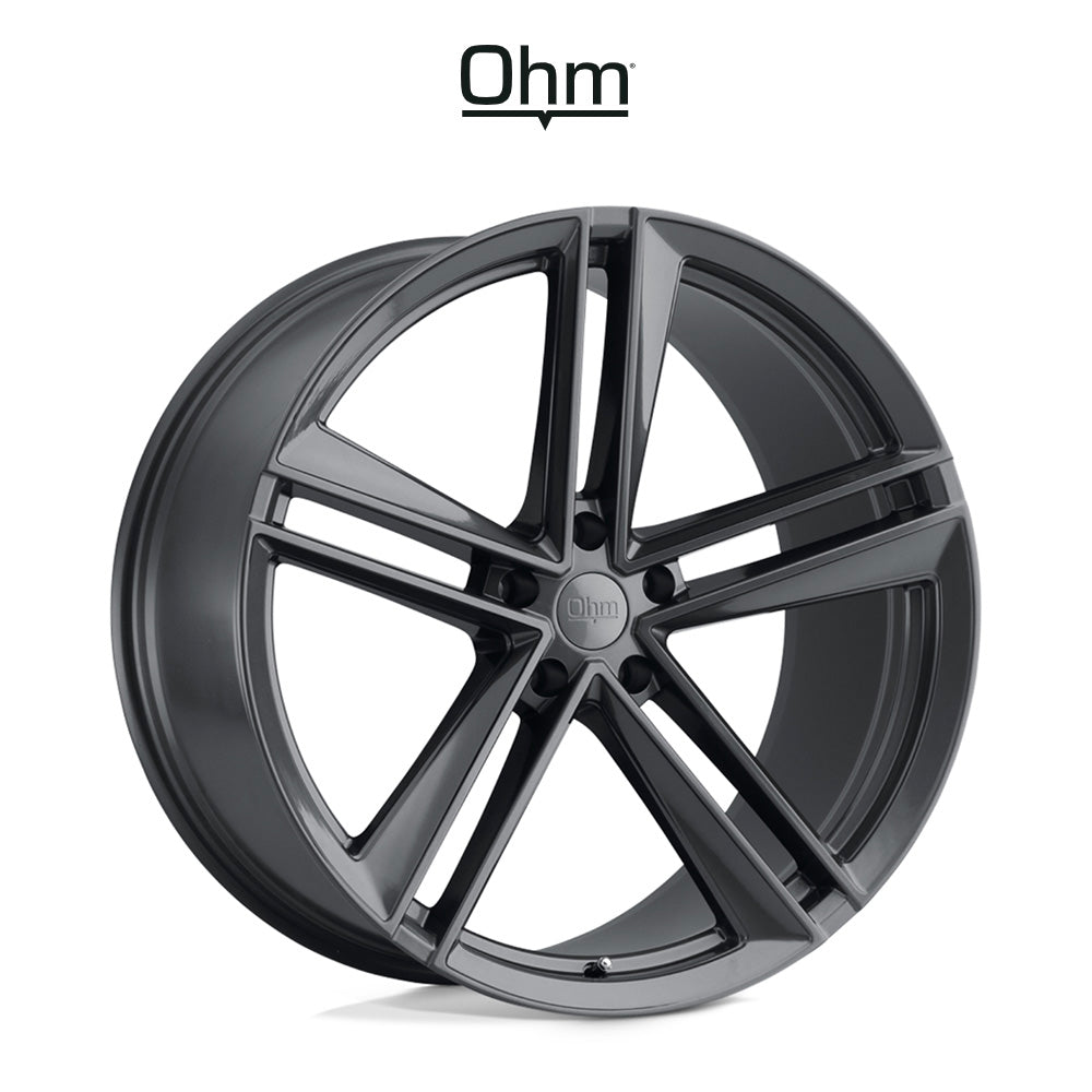 テスラ モデル３ (TESLA Model 3)用 OHM ライトニング 18x8.5J グロスガンメタル ホイール４本セット OHM Lightning OMLTG 18X8.5 5X120 G-GNMTL 30MM (送料無料)