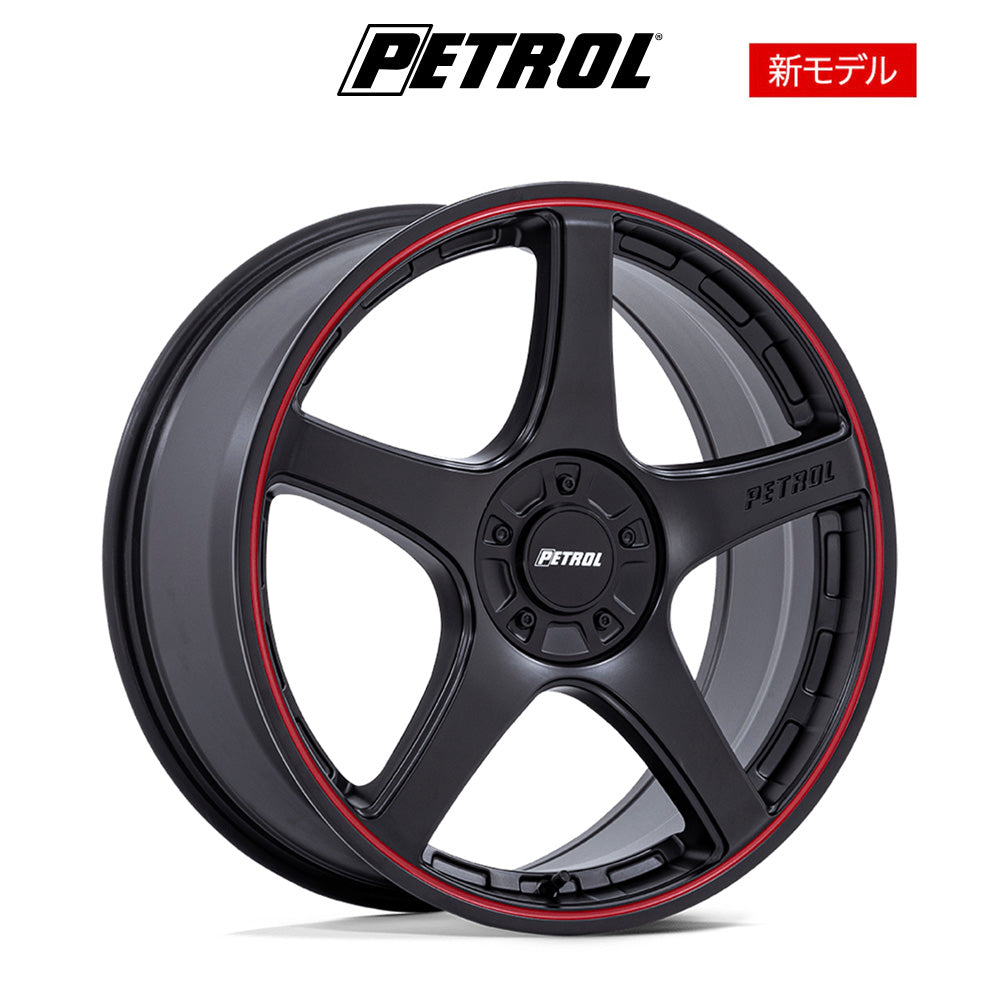 テスラモデル３用 ペトロール P2E 20x8.5J ET 40 フロント、リア マットブラック レッドリップ ホイール４本セット　Petrol P2E 20X8.5 5X4.25/4.5 72 +40 M-BLK RD-LP (消費税、送料込み)