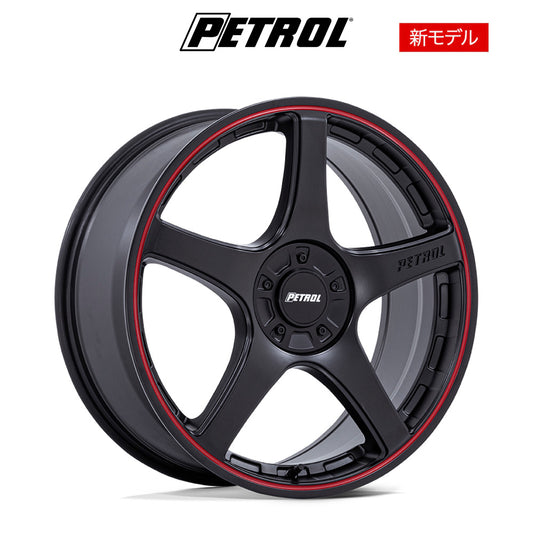 レクサス ＲＸ用 ペトロール P2E 20x8.5J ET 40 フロント、リア マットブラック レッドリップ ホイール４本セット　Petrol P2E 20X8.5 5X4.25/4.5 72 +40 M-BLK RD-LP (消費税、送料込み)
