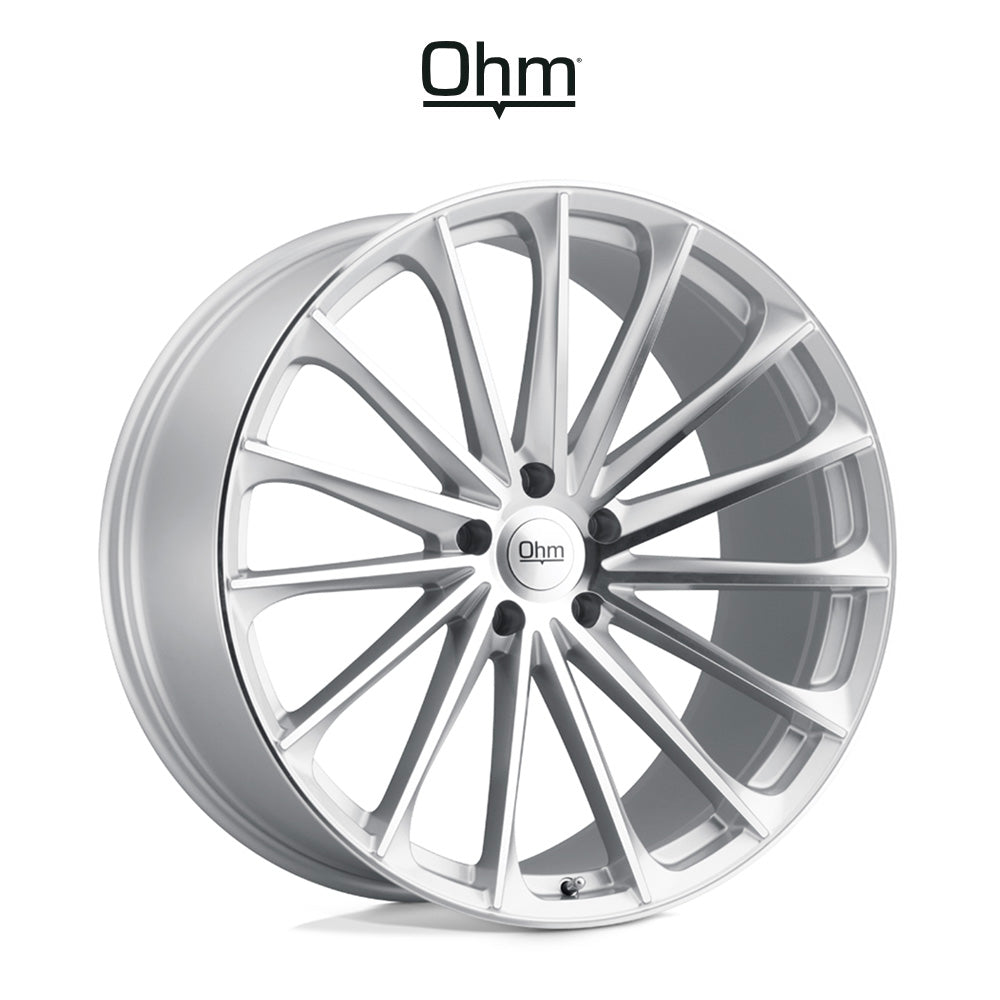 テスラ モデル３ (TESLA Model 3)用 OHM プロトン 17x6.5J シルバーミラーフェイス ホイール４本セット OHM Proton OMPTN 17X6.5 5X105 SLV MIR-FC 45MM (送料無料)