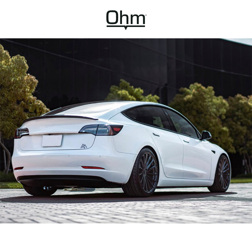 テスラ モデル３ (TESLA Model 3)用 OHM プロトン 17x6.5J グロスブラック ホイール４本セット OHM Proton OMPTN 17X6.5 5X105 G-BLK 45MM (送料無料)