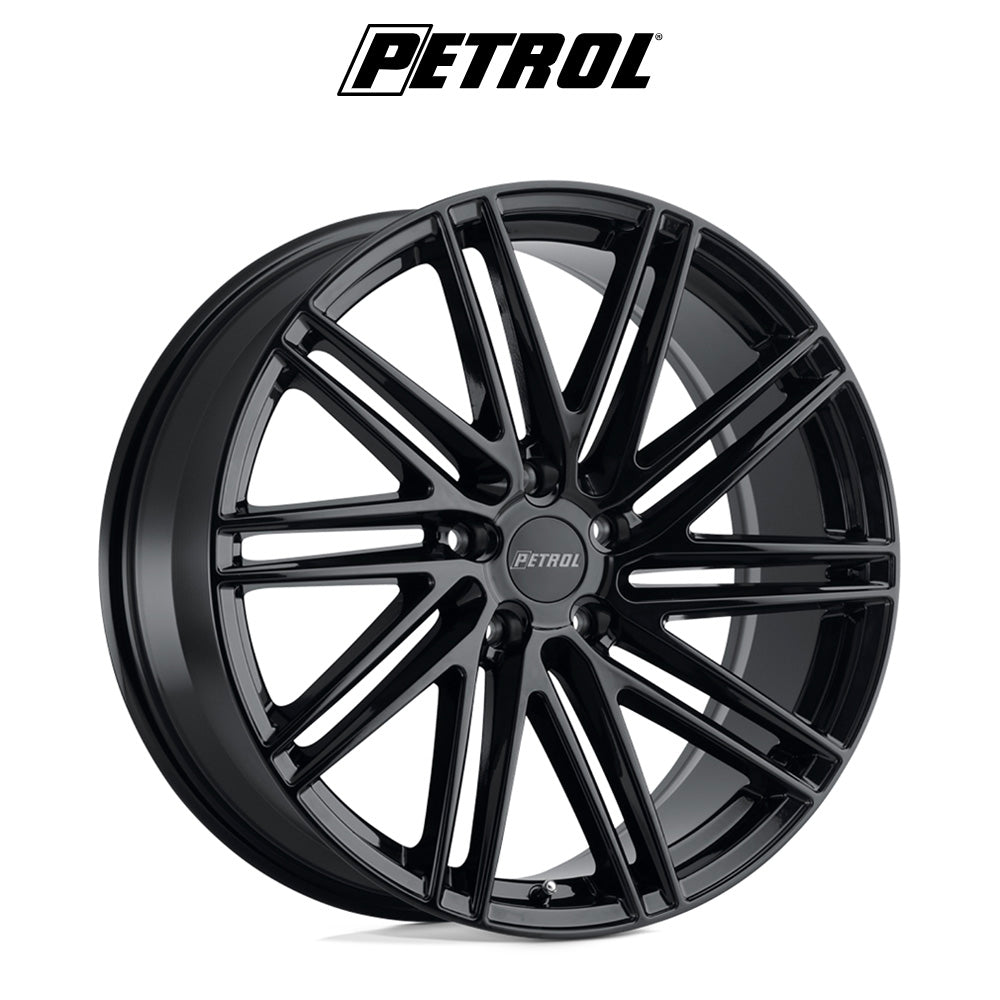 レクサス ＲＸ用 ペトロール P1C 20x8.5J ET 40 フロント、リア グロスブラック ホイール４本セット　Petrol PE P1C 20X8.5 5X4.5 76 G-BLK +40 (消費税、送料込み)