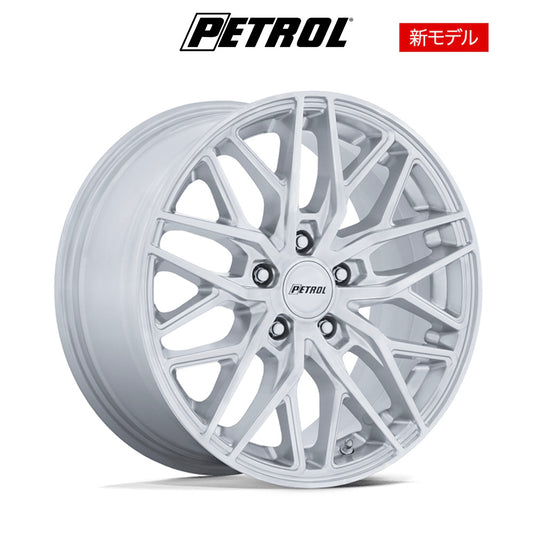 レクサス ＲＸ用 ペトロール P3E 19x8.5J ET 40 フロント、リア マシニンドブラッシュドグロスシルバー ホイール４本セット　Petrol P3E 19X8.5 5X4.5 72 +40 SLV-MCH (消費税、送料込み)