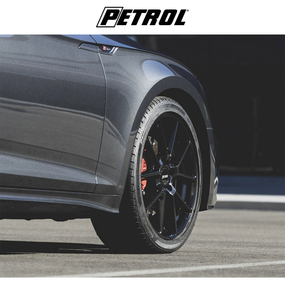 テスラモデル３用 ペトロール P1E 19x8J ET 40 フロント、リア グロスブラック ホイール４本セット　Petrol P1E 19X8 5X4.5 72 +40 G-BLK (消費税、送料込み)