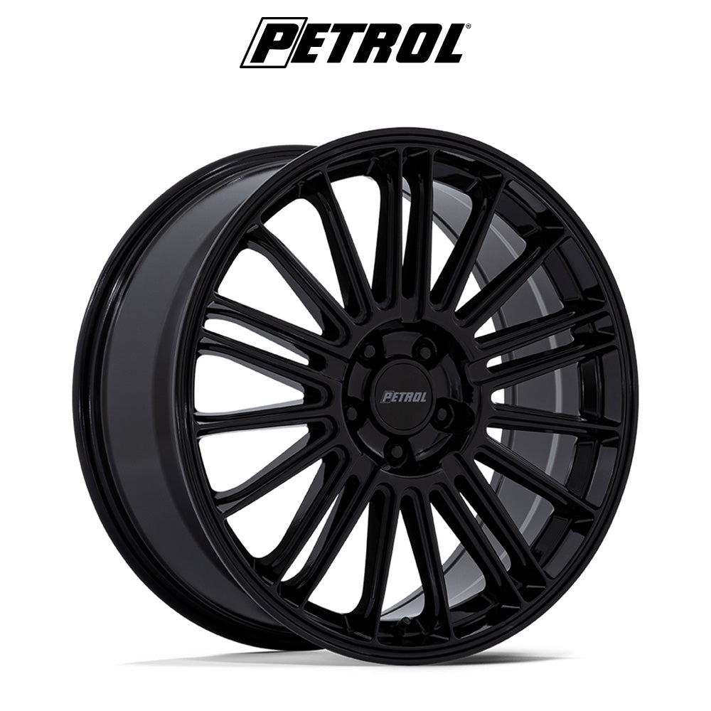 テスラモデル３用 ペトロール P1D 19x8J ET 40 フロント、リア グロスブラック ホイール４本セット　Petrol P1D 19X8 5X4.5 72 +40 G-BLK (消費税、送料込み)