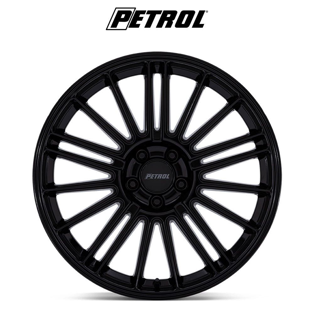 テスラモデル３用 ペトロール P1D 19x8J ET 40 フロント、リア グロスブラック ホイール４本セット　Petrol P1D 19X8 5X4.5 72 +40 G-BLK (消費税、送料込み)