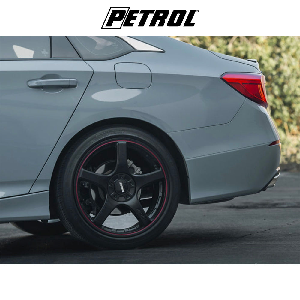テスラモデル３用 ペトロール P2E 20x8.5J ET 40 フロント、リア マットブラック レッドリップ ホイール４本セット　Petrol P2E 20X8.5 5X4.25/4.5 72 +40 M-BLK RD-LP (消費税、送料込み)