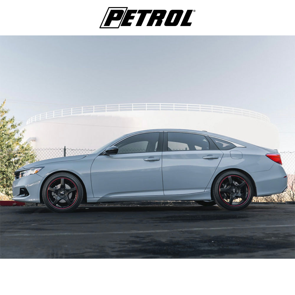 テスラモデル３用 ペトロール P2E 20x8.5J ET 40 フロント、リア マットブラック レッドリップ ホイール４本セット　Petrol P2E 20X8.5 5X4.25/4.5 72 +40 M-BLK RD-LP (消費税、送料込み)