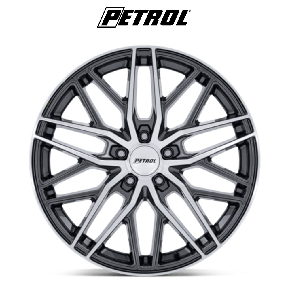 テスラモデルＹ用 ペトロール P3E 19x8.5J ET 40 フロント、リア グロスガンメタル ブラッシュドマシニンドフェイス ホイール４本セット　Petrol P3E 19X8.5 5X4.5 72 +40 G-GNMTL-MCH-FC (消費税、送料込み)