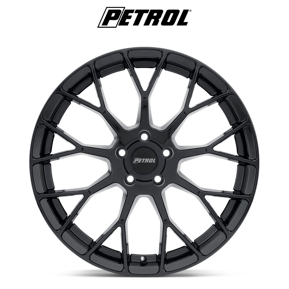 テスラモデルＹ用 ペトロール P2B 20x8.5J ET 40 フロント、リア グロスブラック ホイール４本セット　Petrol PE P2B 20X8.5 5X4.5 76 G-BLK MACH +40 (消費税、送料込み)