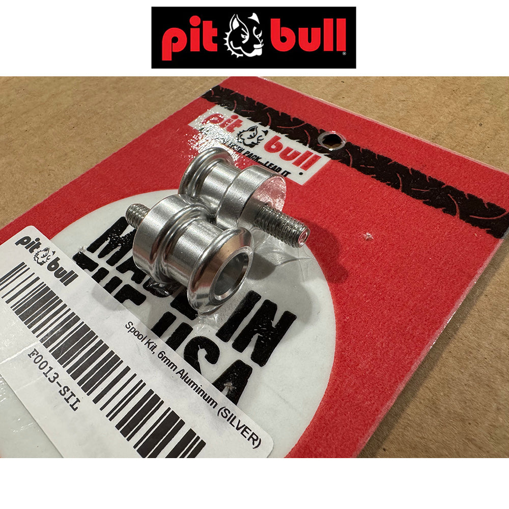 2018-2024年式 アプリリア トゥオーノ Ｖ４ １１００ファクトリー用 ピットブル製６mmスイングアームスプールセット(シルバー)　Pit Bull Spool Kit, 6mm (消費税、送料込み)