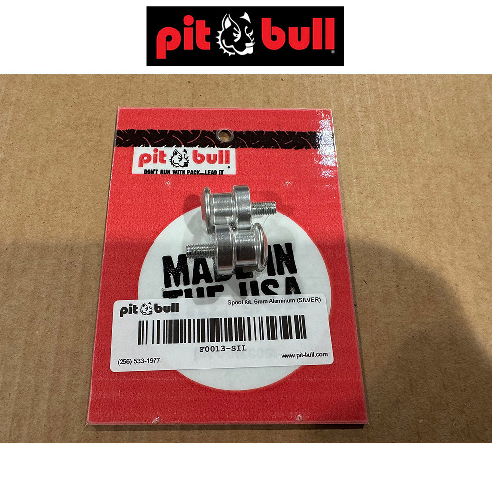 2018-2024年式 アプリリア トゥオーノ Ｖ４ １１００ファクトリー用 ピットブル製６mmスイングアームスプールセット(シルバー)　Pit Bull Spool Kit, 6mm (消費税、送料込み)