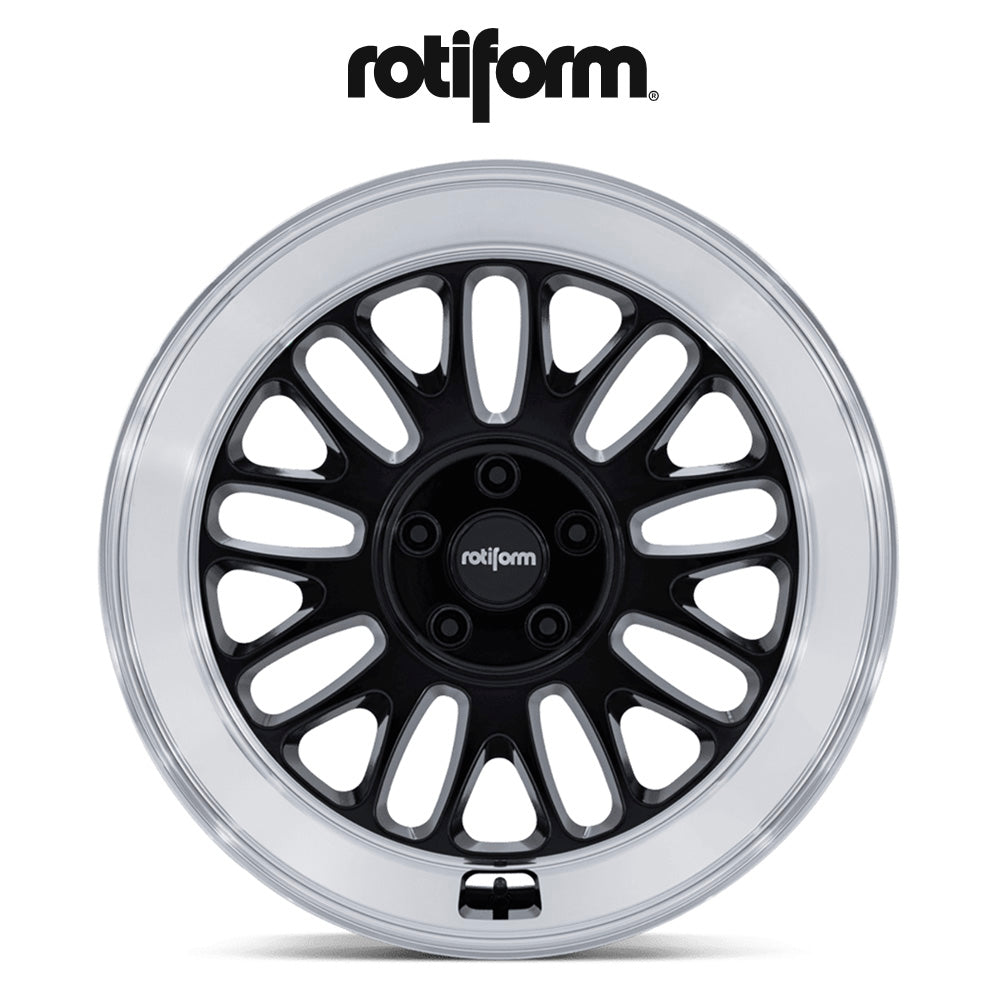 ホンダ シビック用 ロティフォーム SCP 18x8.5J ET 35 フロント&リア グロスブラック／ダイアモンドカットリップ フローフォーミング・アルミニウムホイール４本セット (消費税、送料込み)